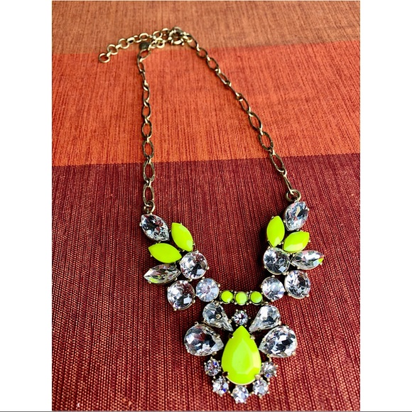 J. Crew Jewelry - Authentic J. Crew Statement Necklace Neon Yellow J. Crew Jewelry - Authentic J. Crew Statement Necklace Neon Yellow